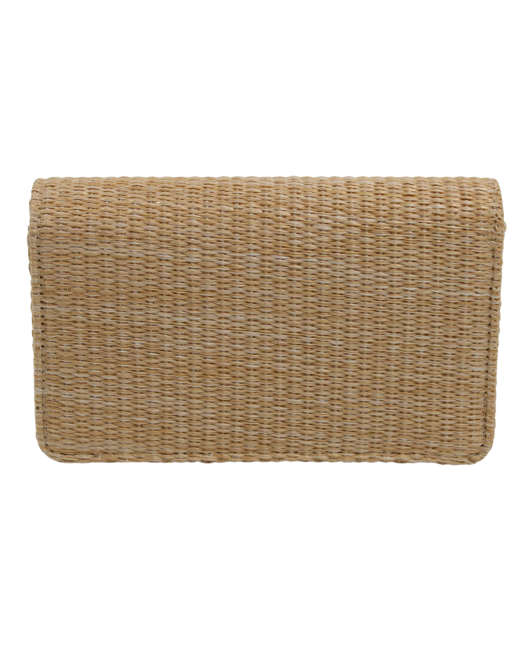 Straw Clutch Purse - small scallop Turtle