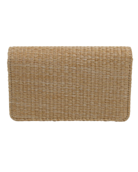 Straw Clutch Purse - small scallop Turtle