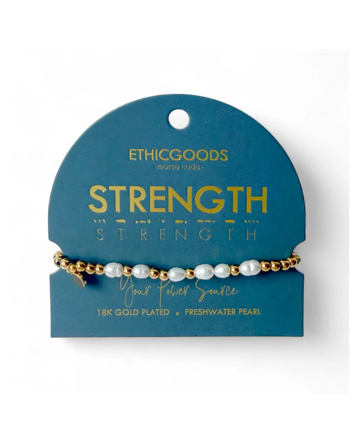Morse Code Pearl Bracelet Strength
