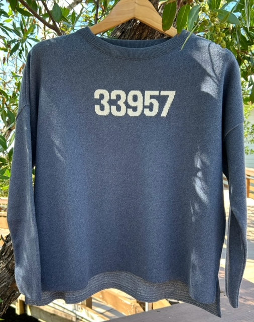 Denim Relaxed Sweater 33957 - SM