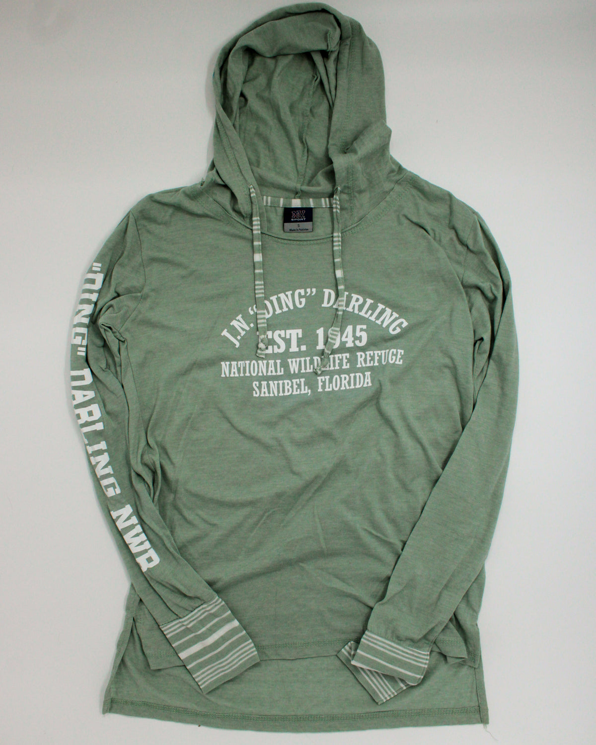 "Ding" Established Ladies Hoodie Greenstone