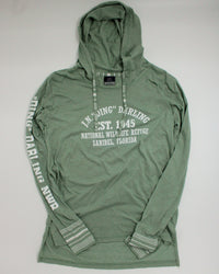 "Ding" Established Ladies Hoodie Greenstone