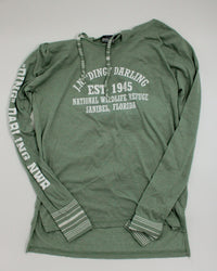 "Ding" Established Ladies Hoodie Greenstone