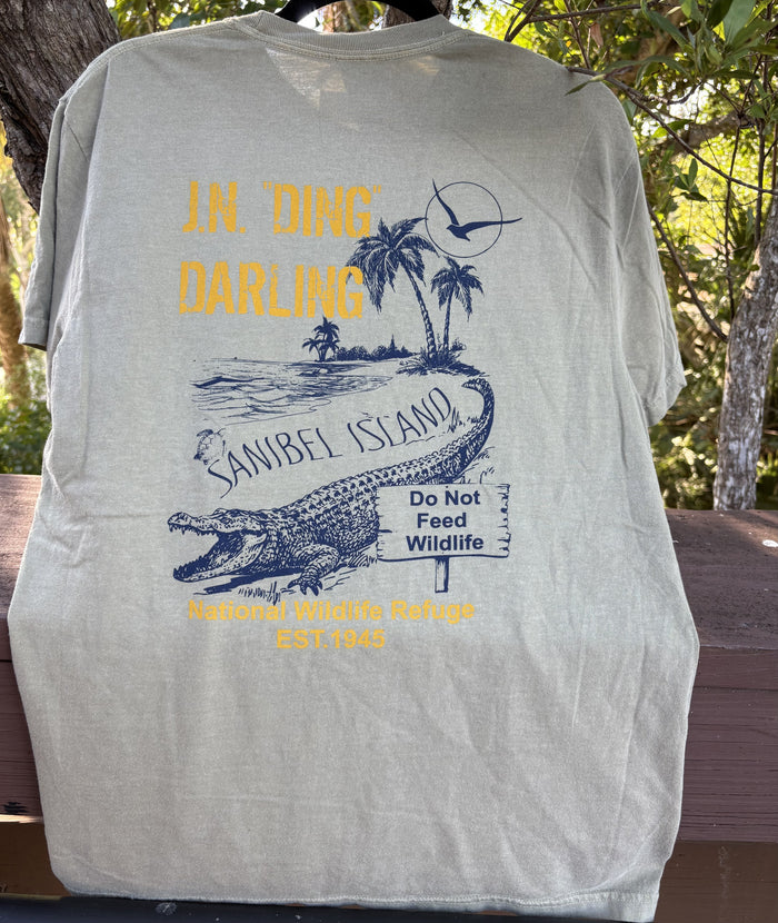 " Ding " Darling Alligator T- Shirt - Khaki