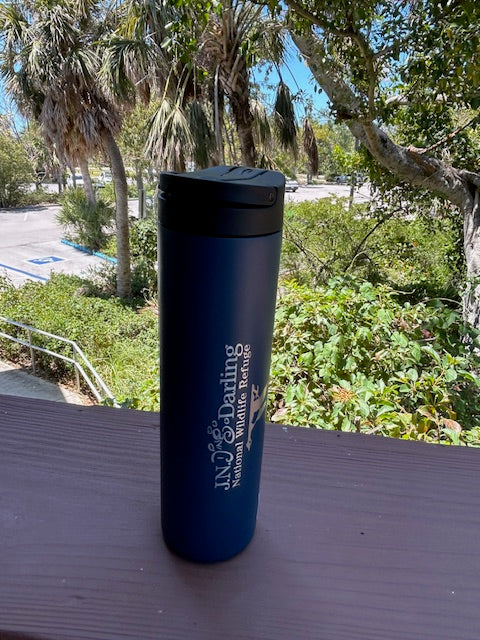 "Ding" Darling Iconic Water Bottle 20oz-Navy Blue