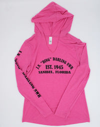 Pink "Ding" Established Ladies Hoodie