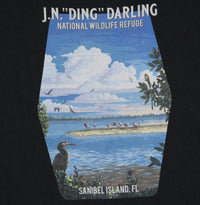 "Ding" Darling Wild Spaces Collection - Ladies V-Neck T-Shirt - Black