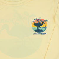 Sunset Ibis - Performance Crew Neck Shirt - Yellow - 50 UPF
