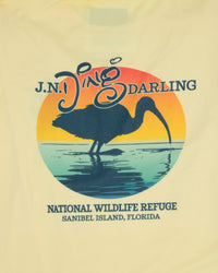 Sunset Ibis - Performance Crew Neck Shirt - Yellow - 50 UPF