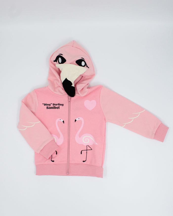 Kids Flamingo Hoodie DING