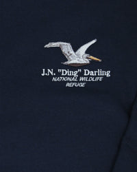 Pelican Embroidered Pullover Sweatshirt - Navy Blue