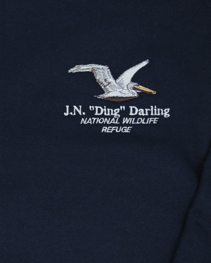Pelican Embroidered Pullover Sweatshirt - Navy Blue