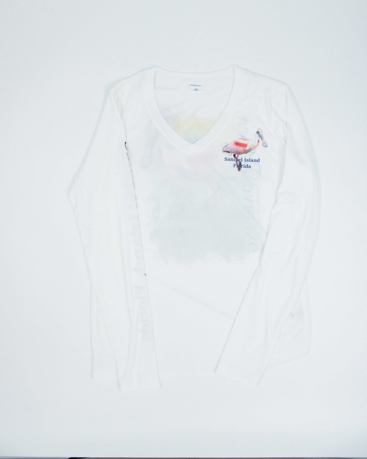 Spoonbill Ladies Performance V-Neck Shirt - White - UPF 50