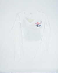 Spoonbill Ladies Performance V-Neck Shirt - White - UPF 50