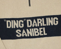 1/4 Zip Sweater "Ding" Camel/Navy