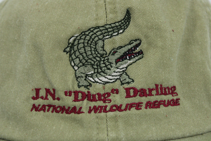 Khaki Gator Adjustable Baseball Hat