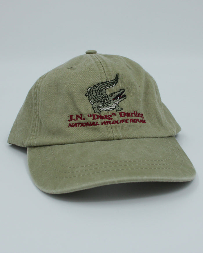 Khaki Gator Adjustable Baseball Hat