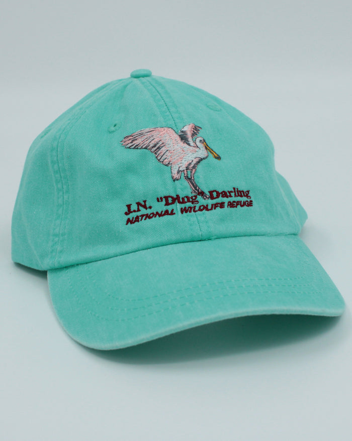 Seafoam Spoonbill Adjustable Baseball Hat