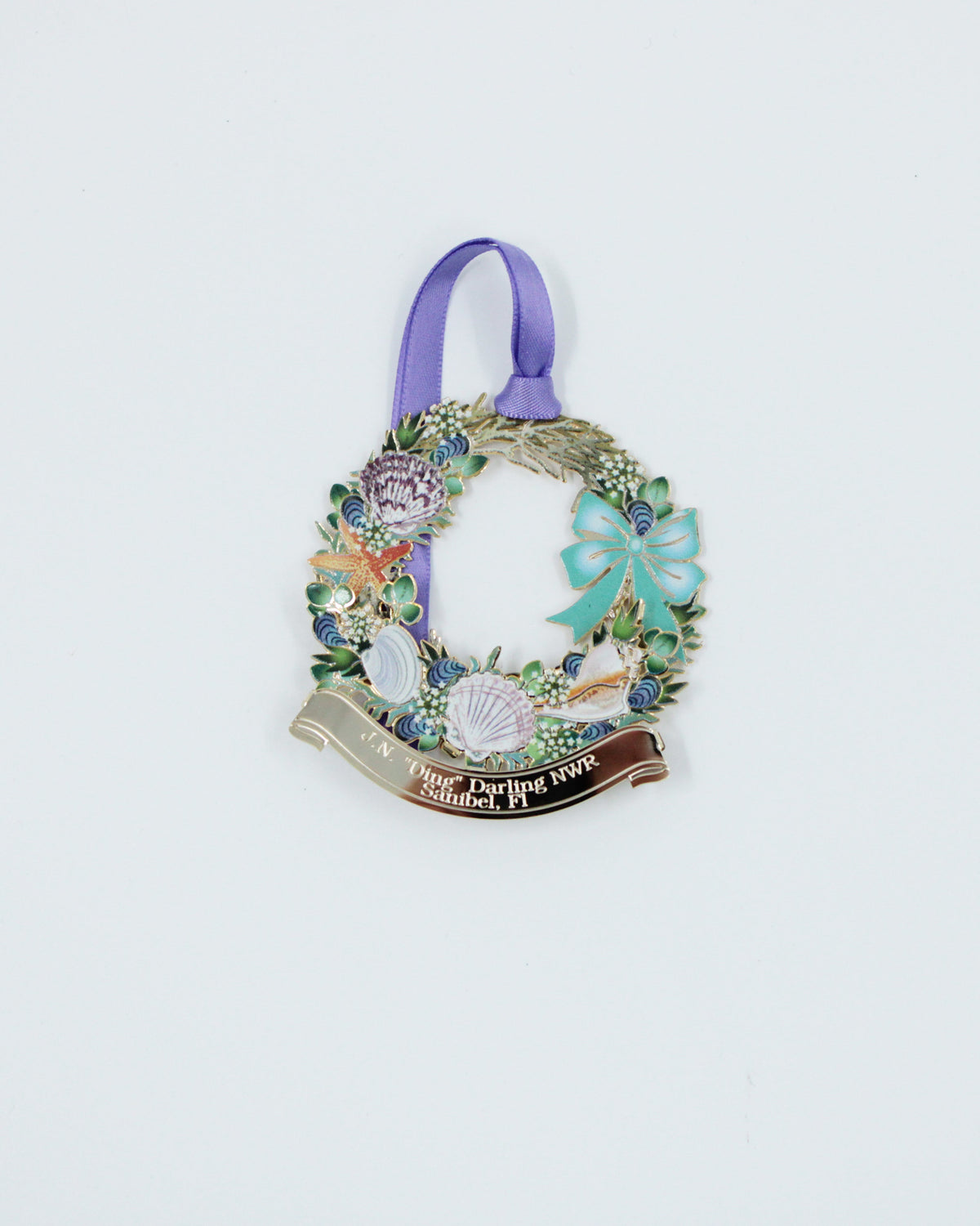 3-D Metal Ornament - "Ding" Darling Coastal Wreath