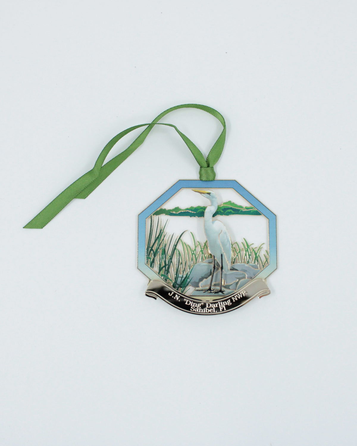 3-D Metal Ornament - "Ding" Darling Great Egret
