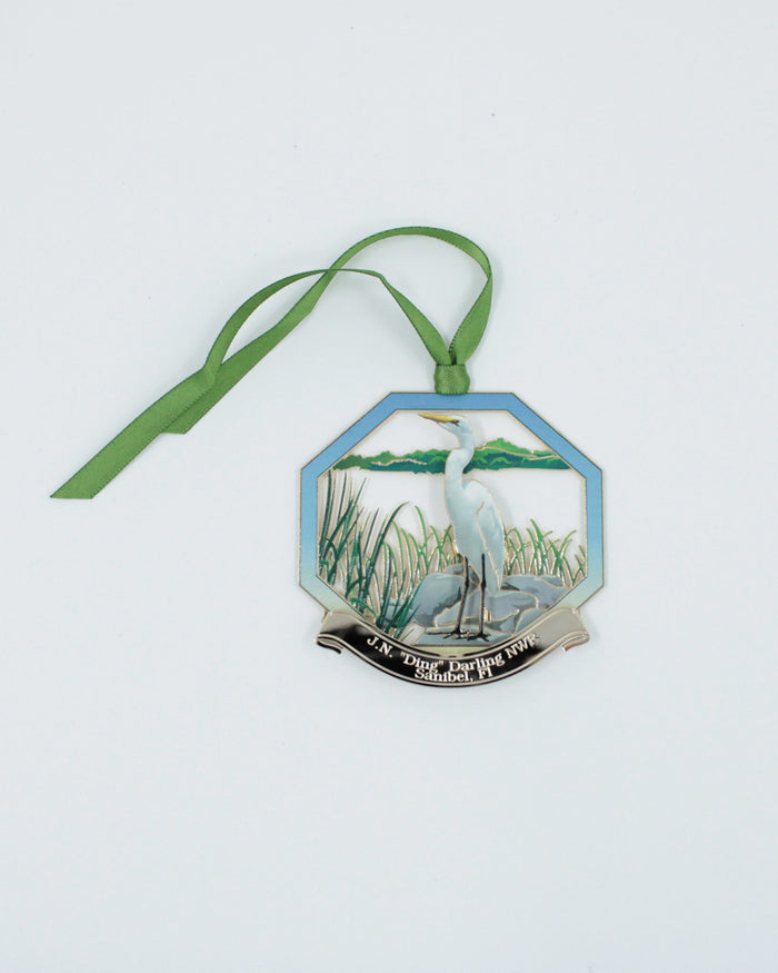 3-D Metal Ornament - "Ding" Darling Great Egret