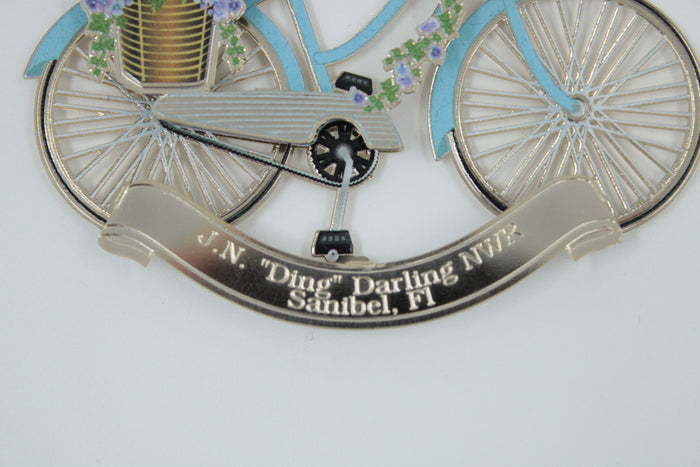 3-D Metal Ornament - "Ding" Darling Coastal Bike