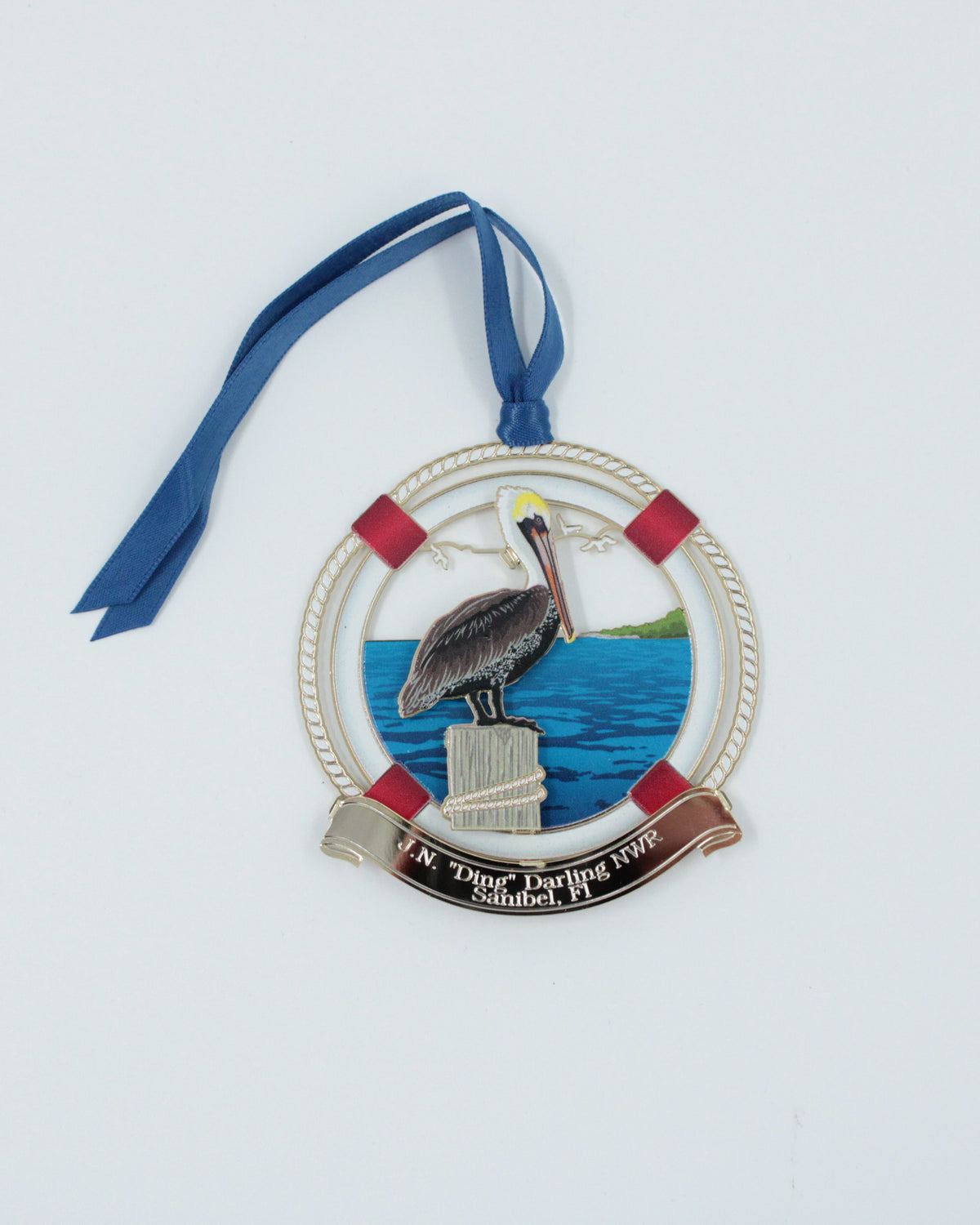 3-D Metal Ornament - "Ding" Darling Pelican
