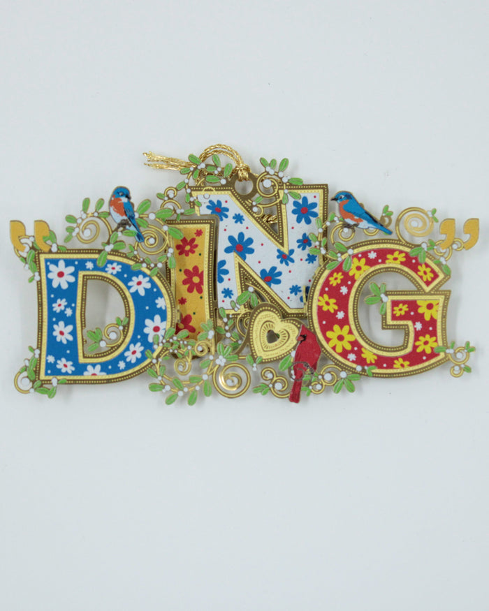 3-D Metal Ornament - "Ding" Letters