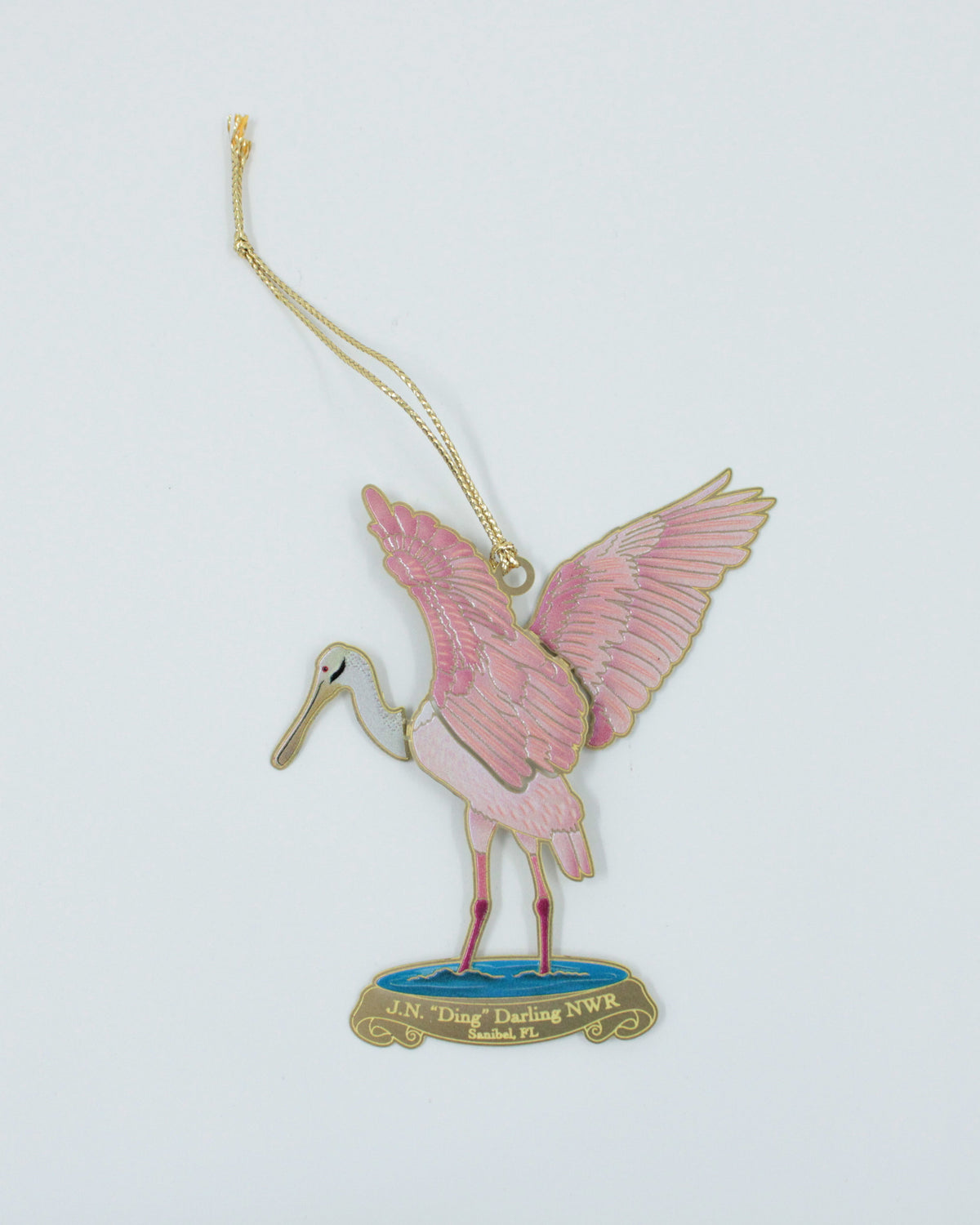 3-D Metal Ornament - "Ding" Spoonbill