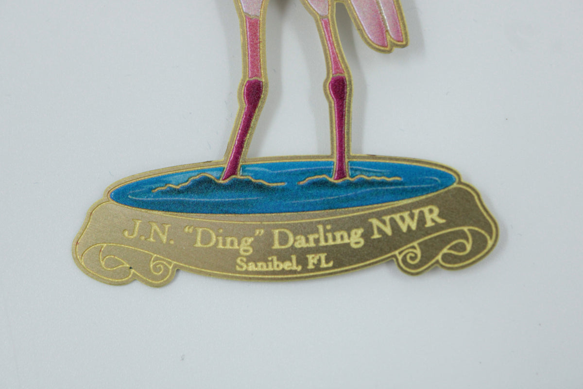3-D Metal Ornament - "Ding" Spoonbill