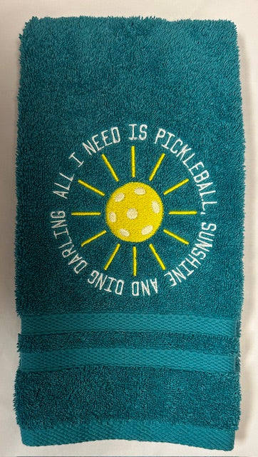 BB "Ding" Exclusive Pickle Ball Embroidered Towel