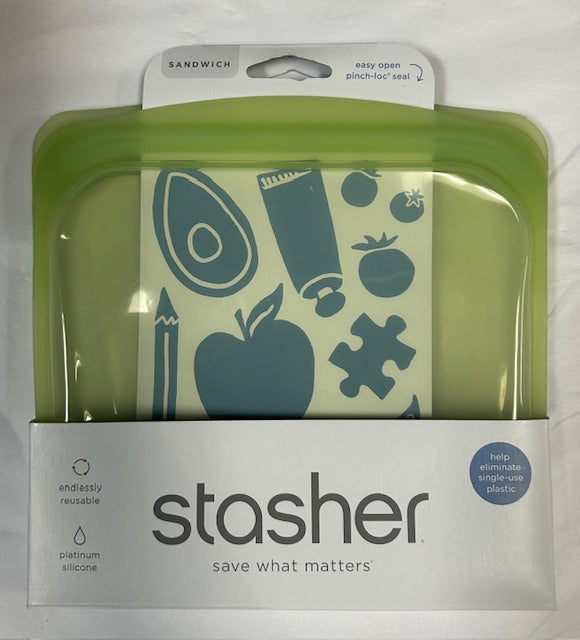 Stasher Sandwich Bag - Rainbow Green