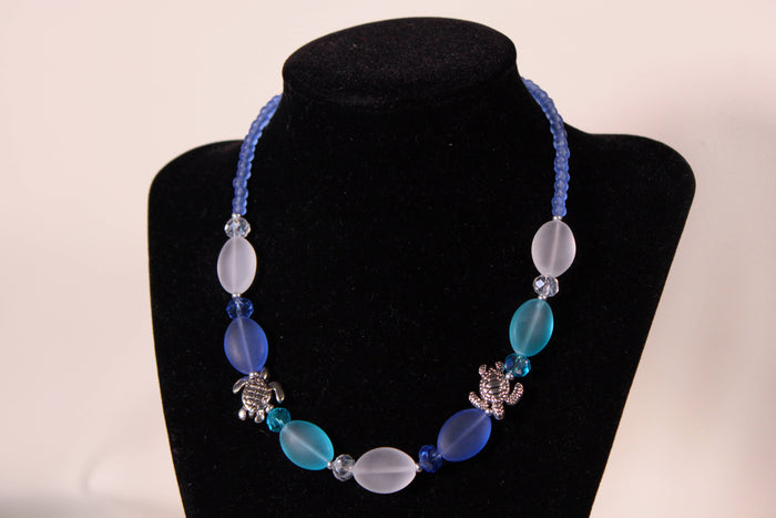 Sea Glass Necklace Set - Turtle