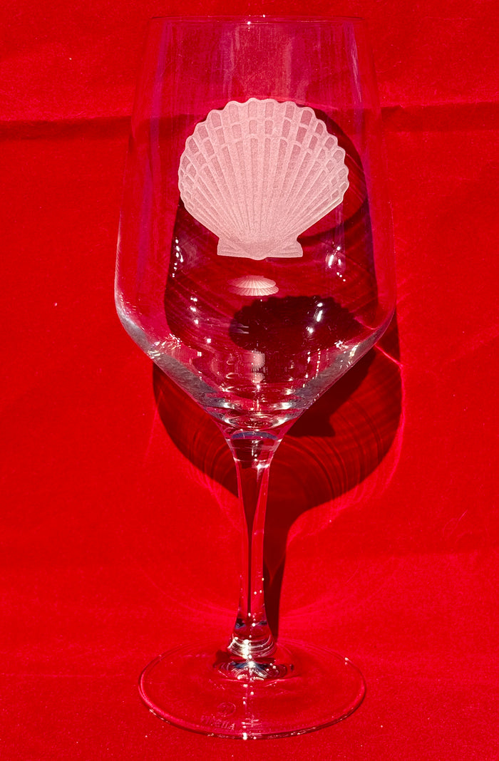 Etched Scallop Shell AP Wine