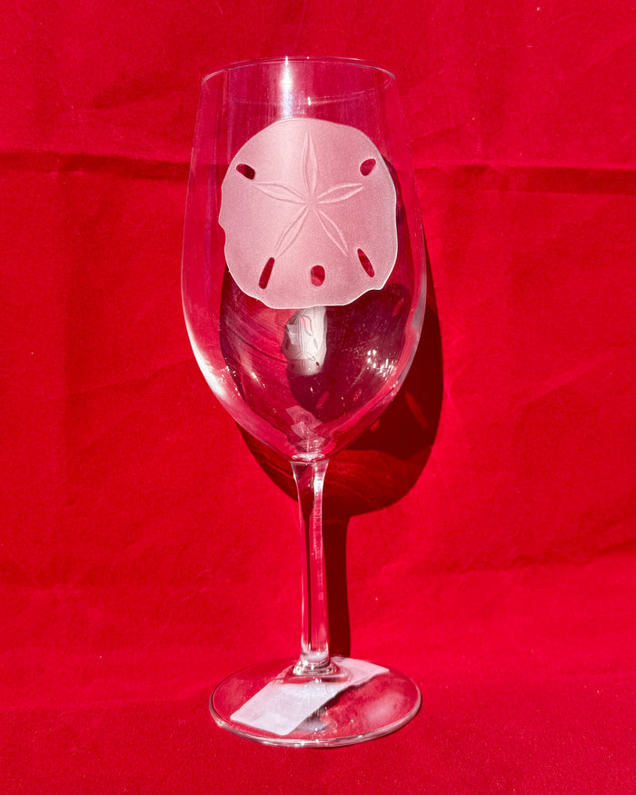 Etched Sand Dollar 18oz All Purpose Wine
