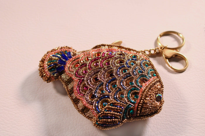 Mary Frances Shimmer Fish Coin Purse