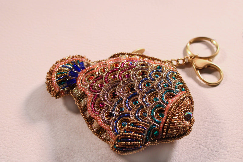 Mary Frances Shimmer Fish Coin Purse