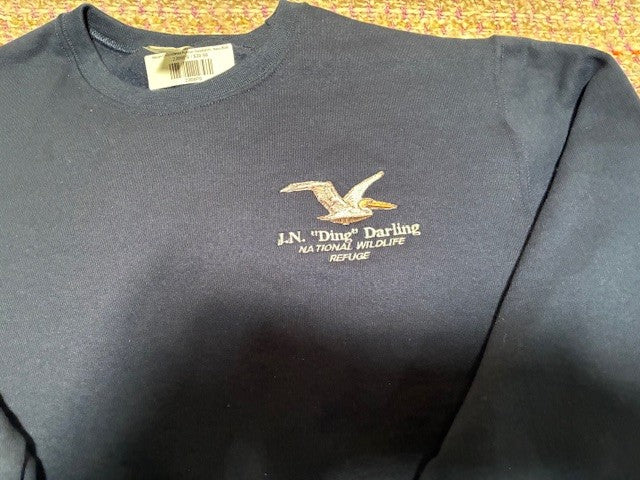 Pelican Embroidered Pullover Sweatshirt - Navy Blue