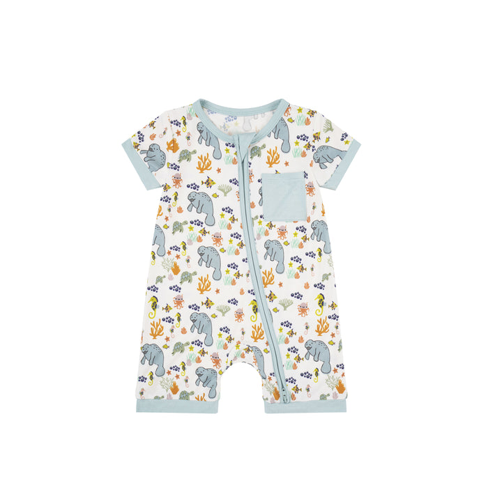Romper - Bamboo Baby Shortie - Manatee
