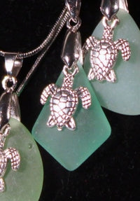 Sea Glass Necklace - Turtle
