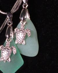 Sea Glass Necklace - Turtle