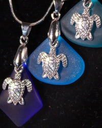 Sea Glass Necklace - Turtle