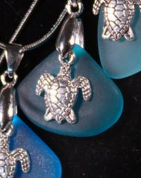 Sea Glass Necklace - Turtle