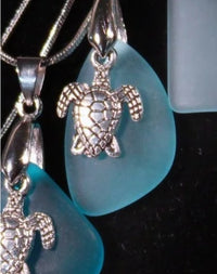 Sea Glass Necklace - Turtle