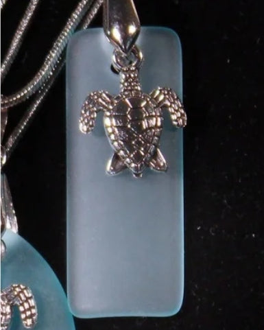 Sea Glass Necklace - Turtle