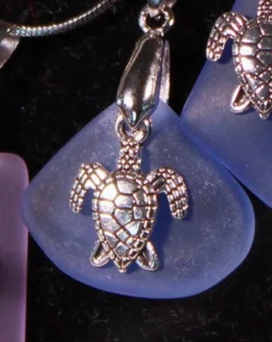 Sea Glass Necklace - Turtle