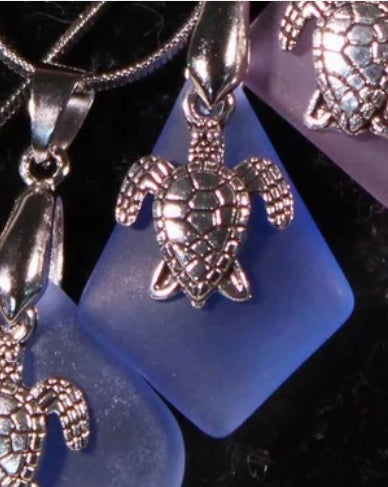 Sea Glass Necklace - Turtle
