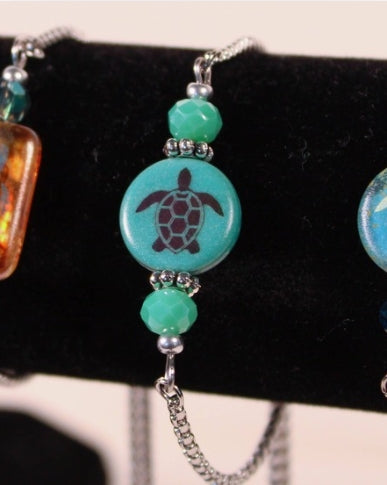 Sea Life Slider Bracelet - Turtle
