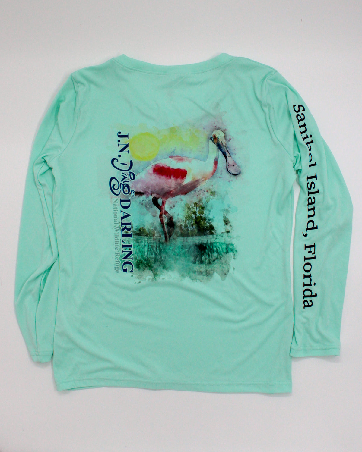 Spoonbill Ladies Performance V-Neck Shirt - Seafoam - UPF 50