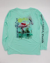 Spoonbill Ladies Performance V-Neck Shirt - Seafoam - UPF 50